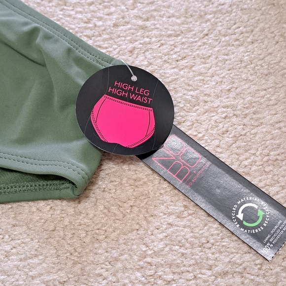 ❤️ No Boundaries Swim Bottoms Women's Green Bikini Bottoms Various Sizes NWT - Picture 6 of 8